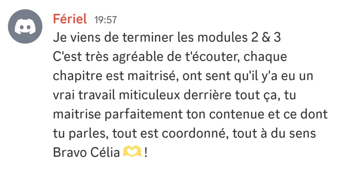 Avis d'une élève Maison AWL