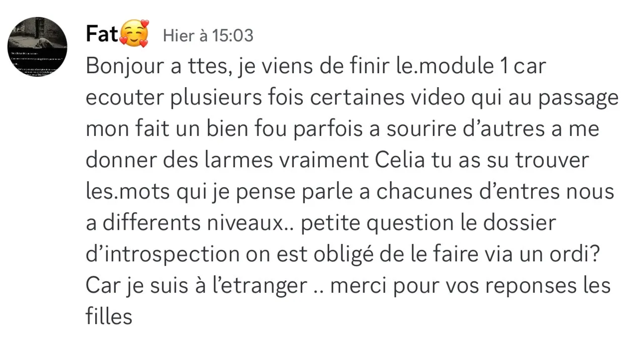 Avis d'une élève Maison AWL