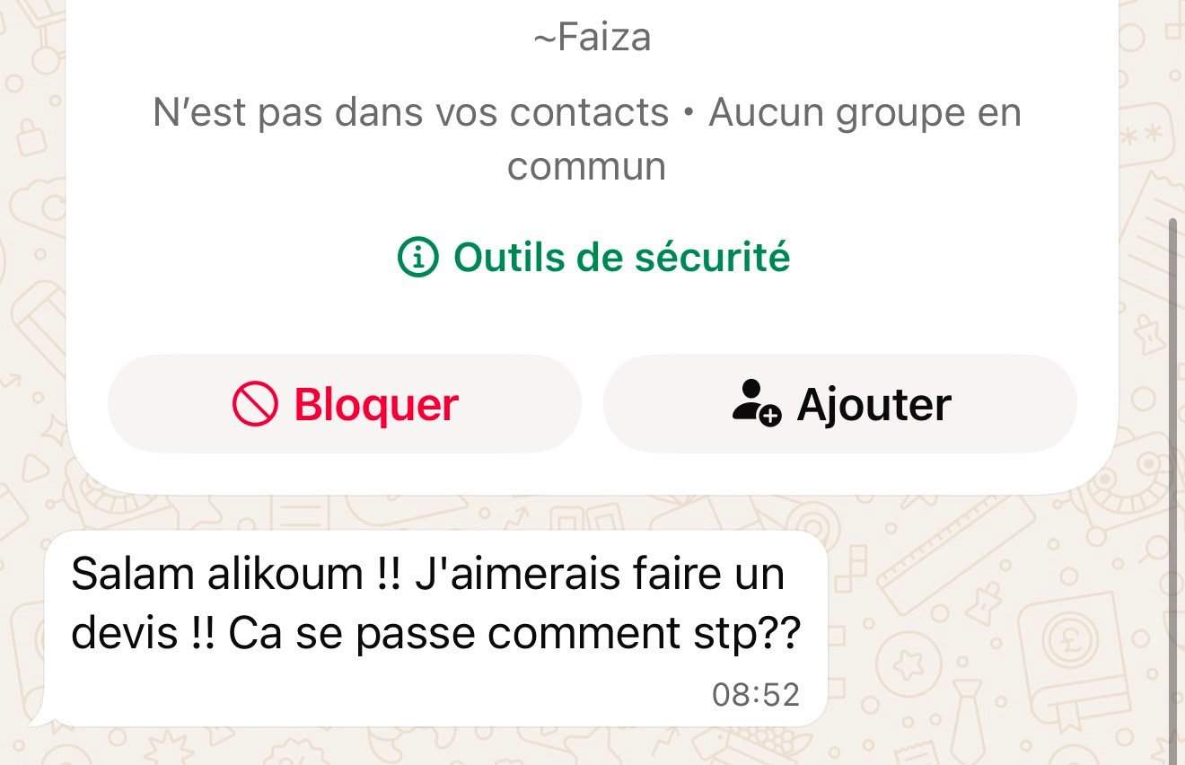 Demande de prestation reçue par Maison AWL