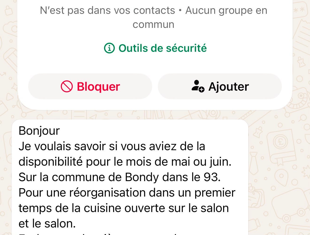 Demande de prestation reçue par Maison AWL