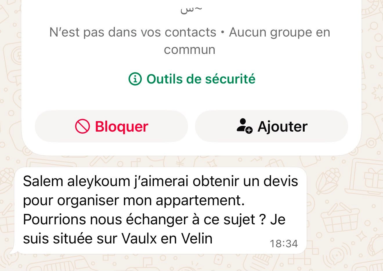 Demande de prestation reçue par Maison AWL