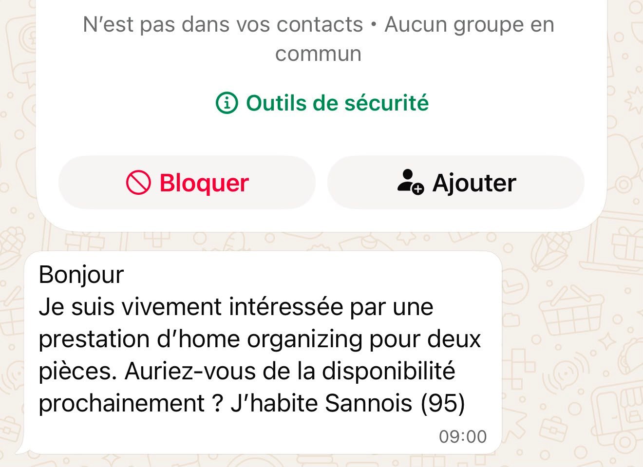 Demande de prestation reçue par Maison AWL