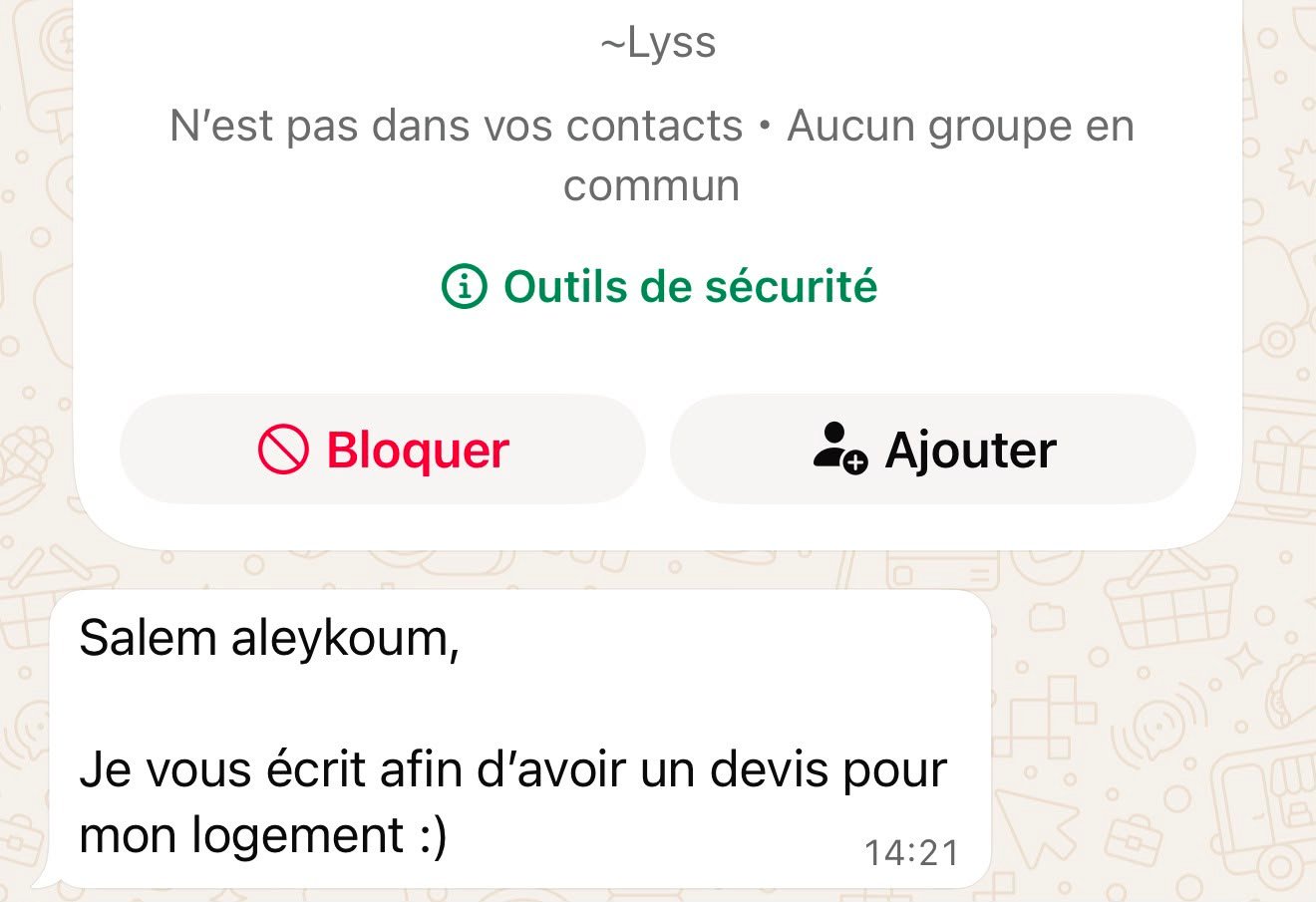 Demande de prestation reçue par Maison AWL