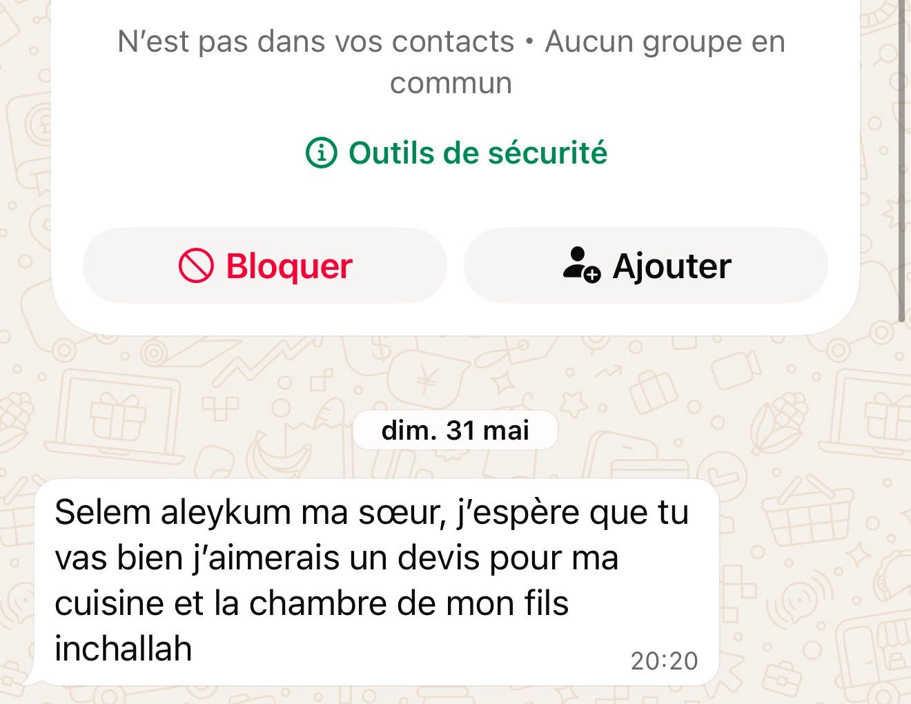 Demande de prestation reçue par Maison AWL